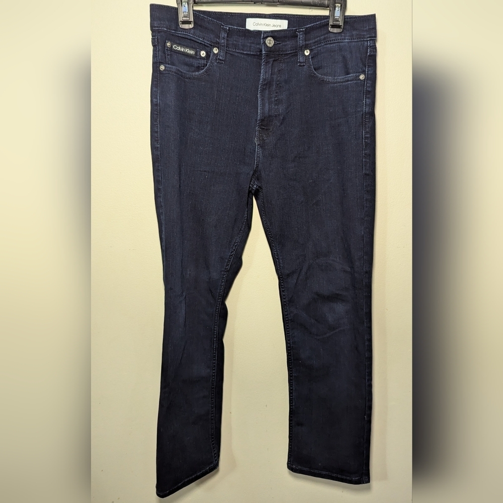 Calvin Klein Straight Leg Jeans Dark Wash Stretch Men's Size 32x29